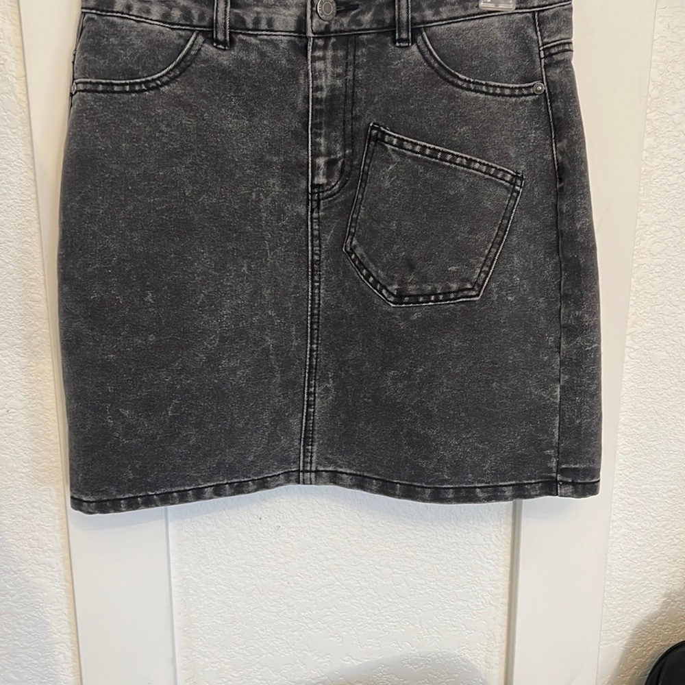 Black Denim Skirt